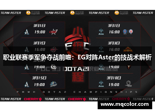 职业联赛季军争夺战前瞻：EG对阵Aster的技战术解析